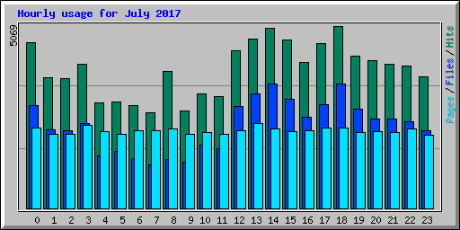Hourly usage for July 2017